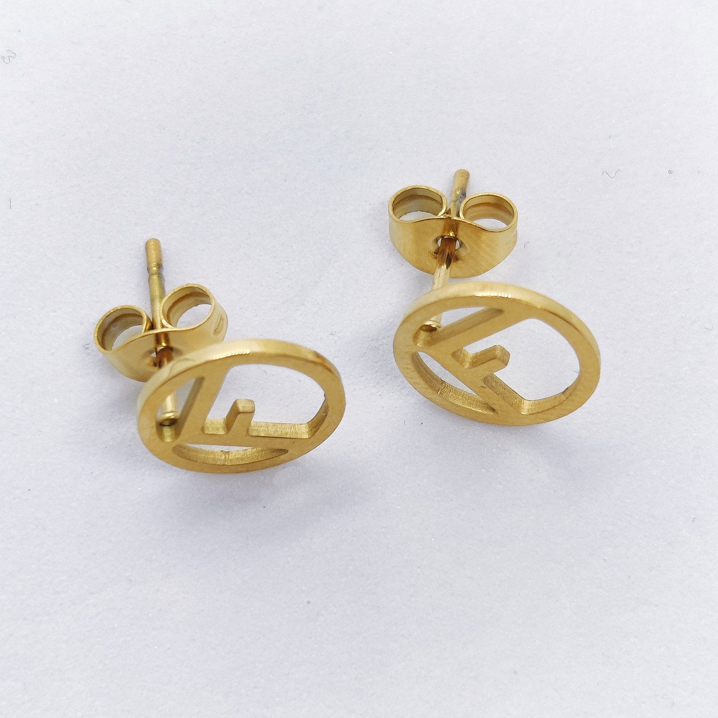 "From Fahm" 18K Gold Stud Earrings