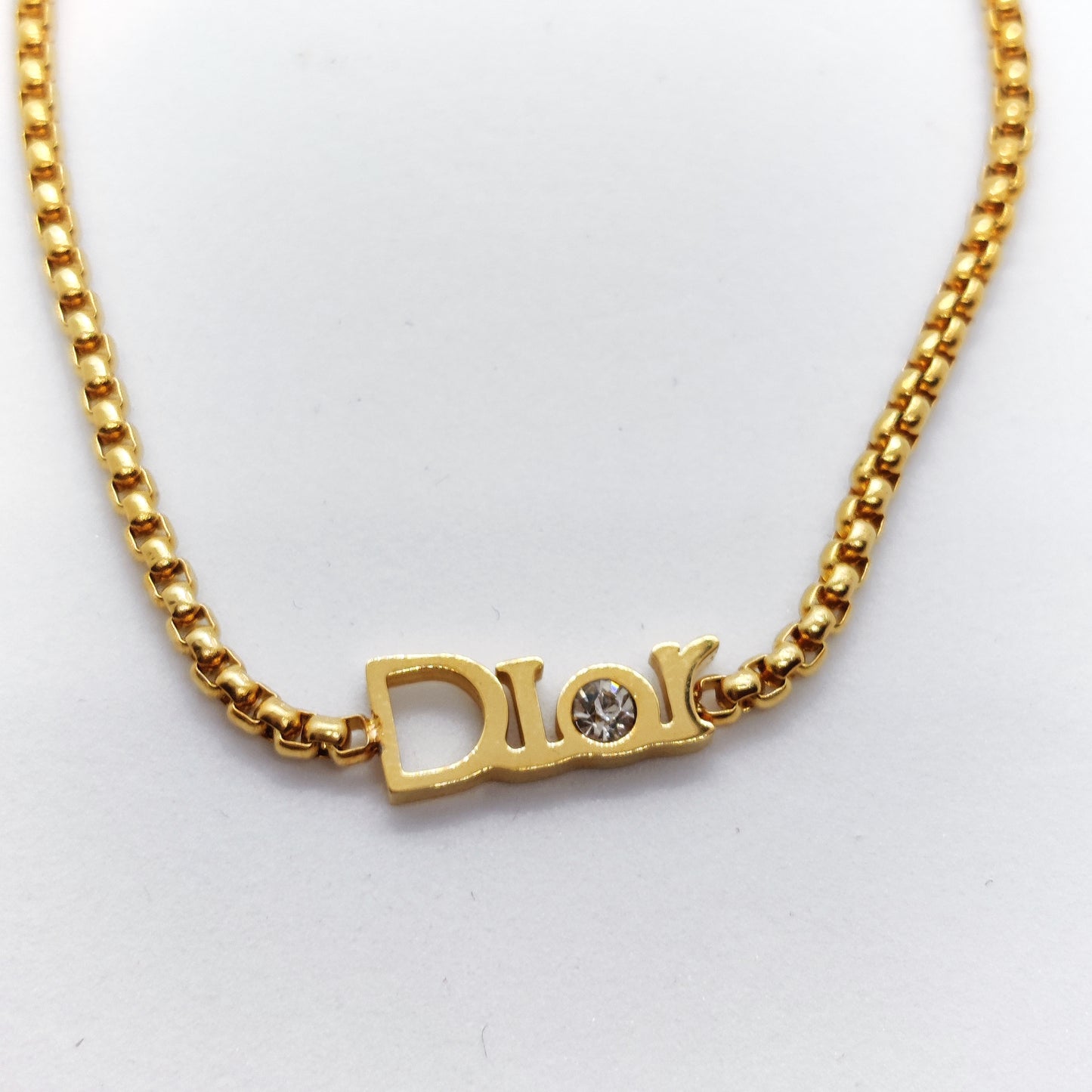 "CD" Zircon Adjustable 18K Gold Tennis Bracelet