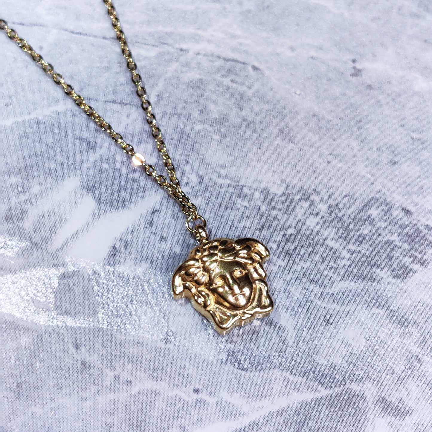 "Seduca" 18K Gold Necklace and Earrings