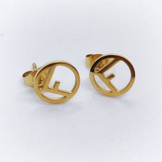 "From Fahm" 18K Gold Stud Earrings