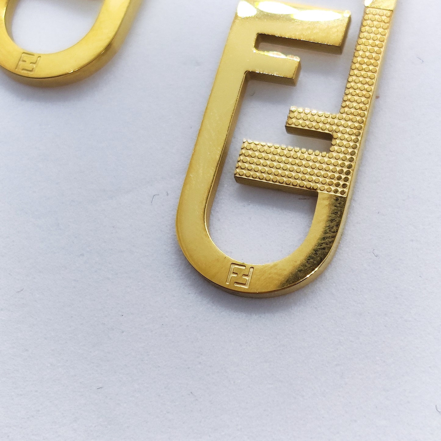 "From Fahm" Unique F Hoop 18K Gold Earrings