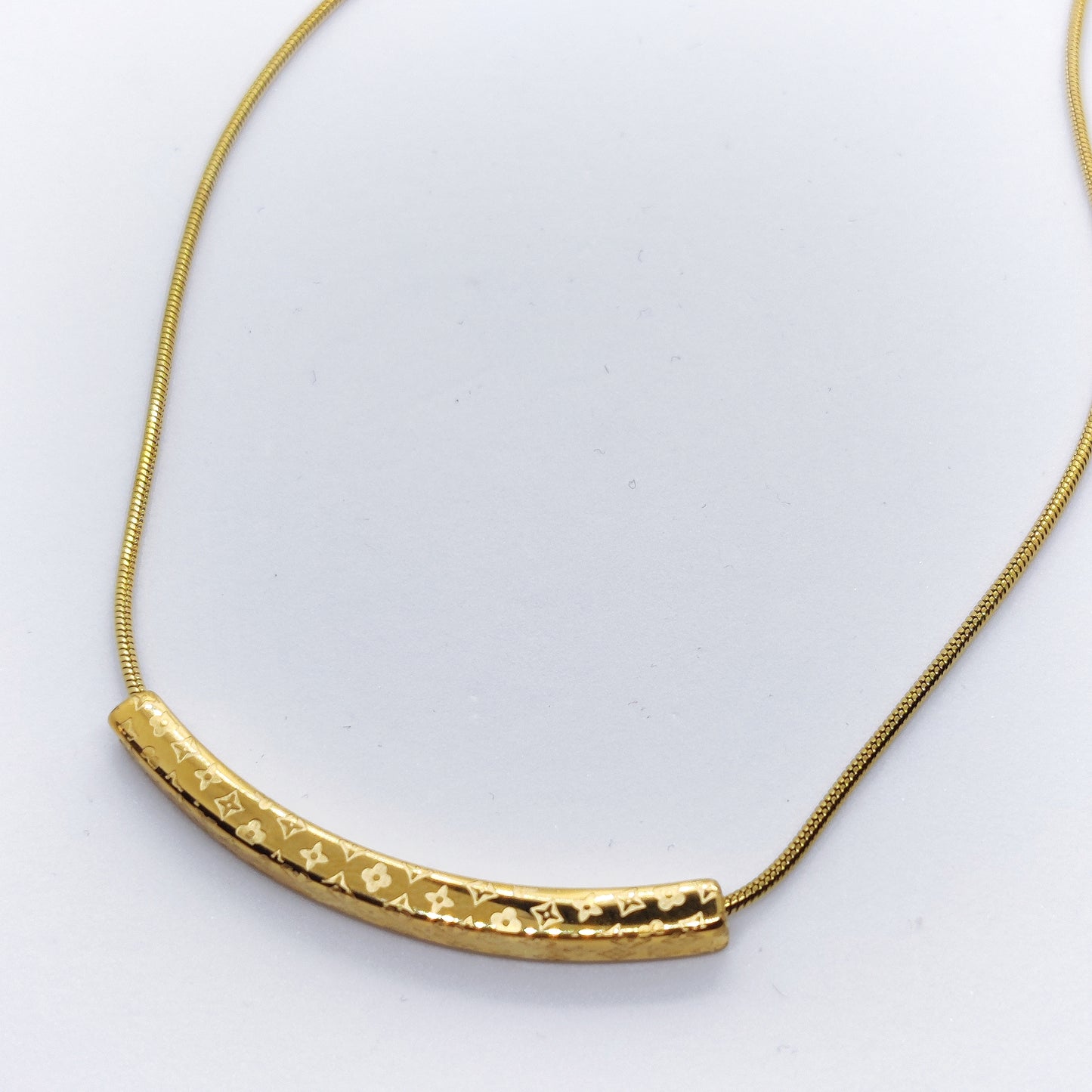 "Floret" Print 18K Gold Necklace