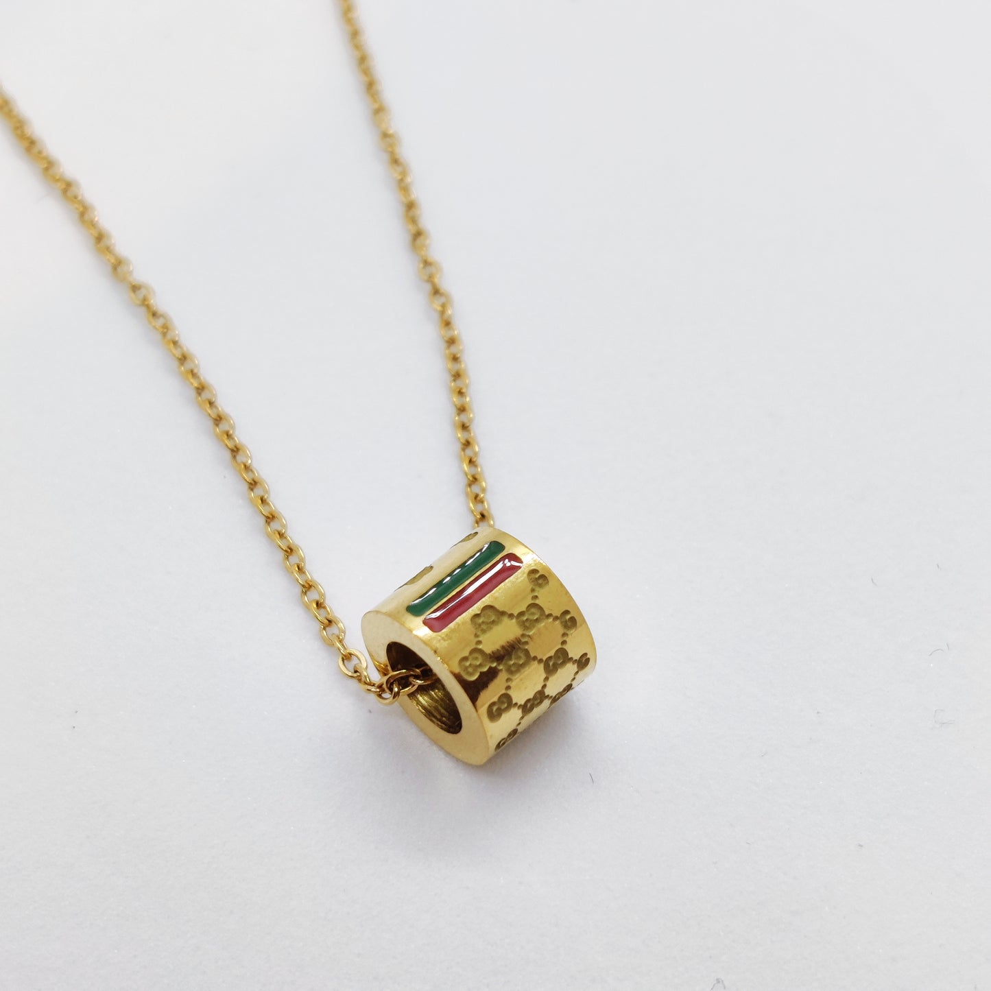 GG Cylinder 18K Gold Necklace