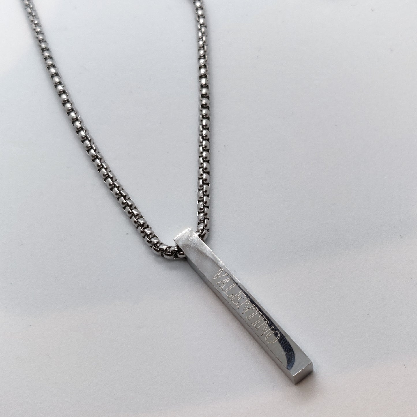 Val Long Silver Titanium Necklace