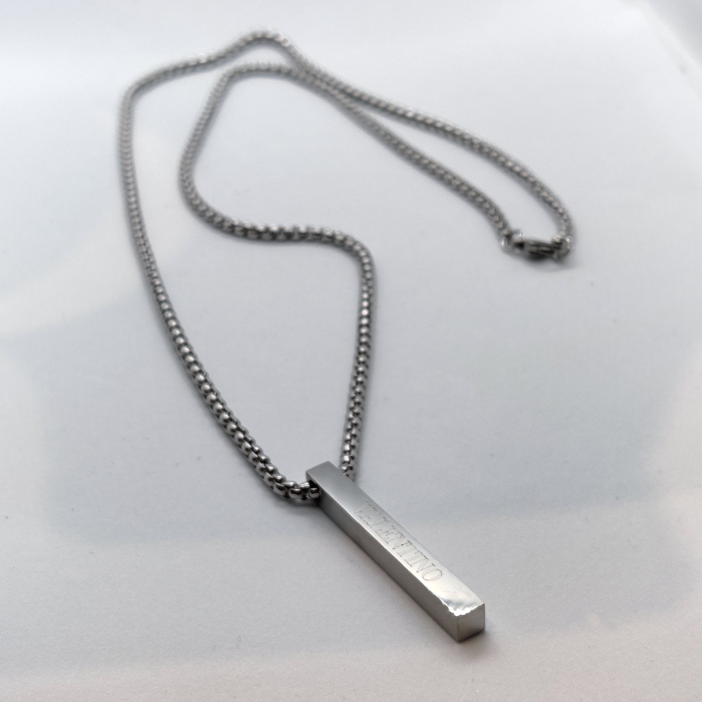 Val Long Silver Titanium Necklace