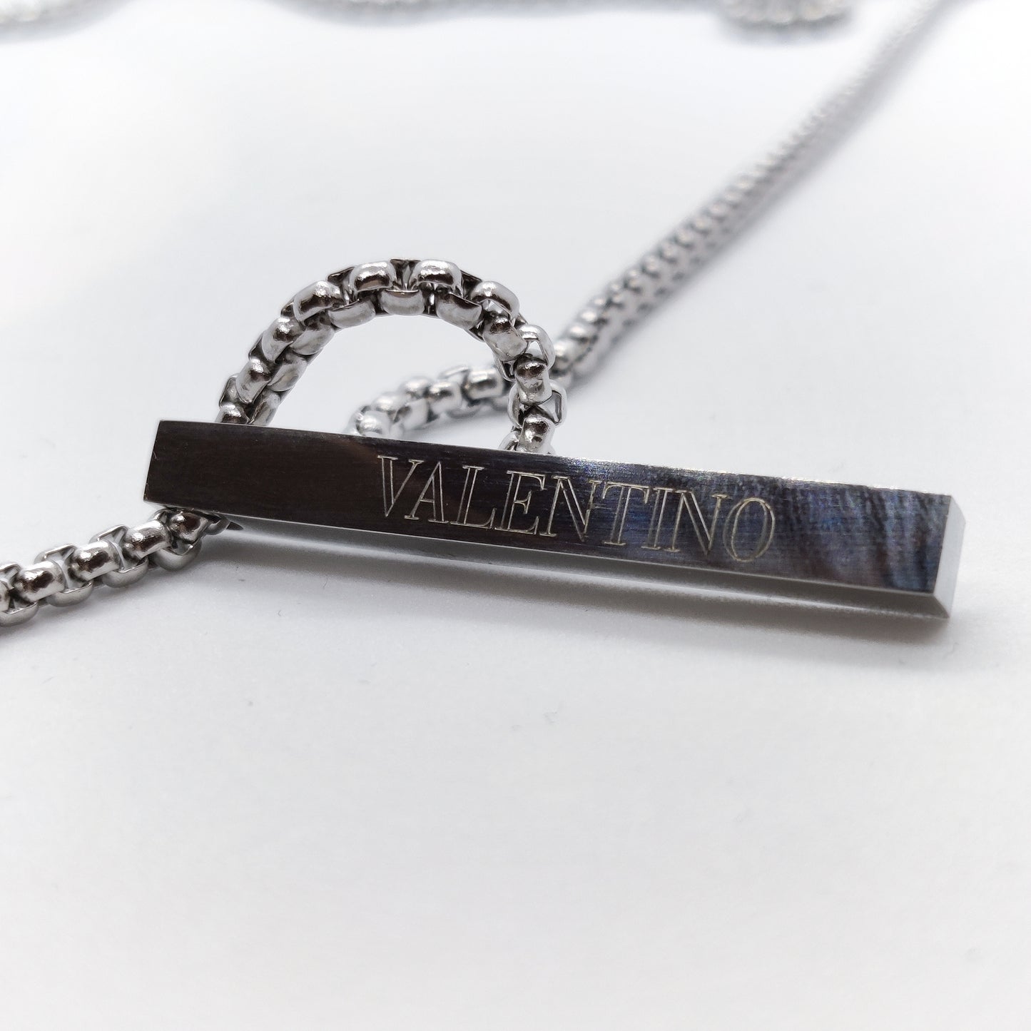 Val Long Silver Titanium Necklace