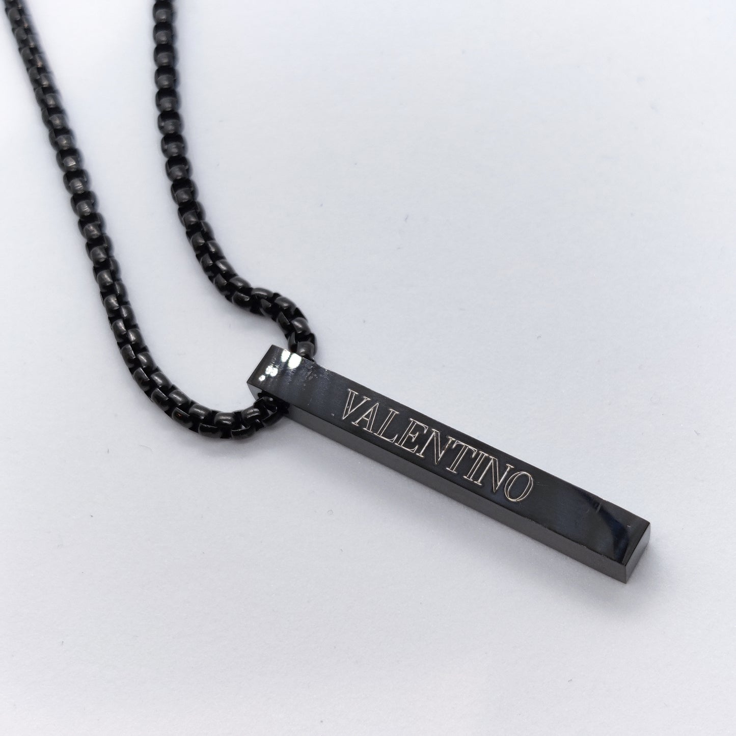 Val Long Black Titanium Necklace