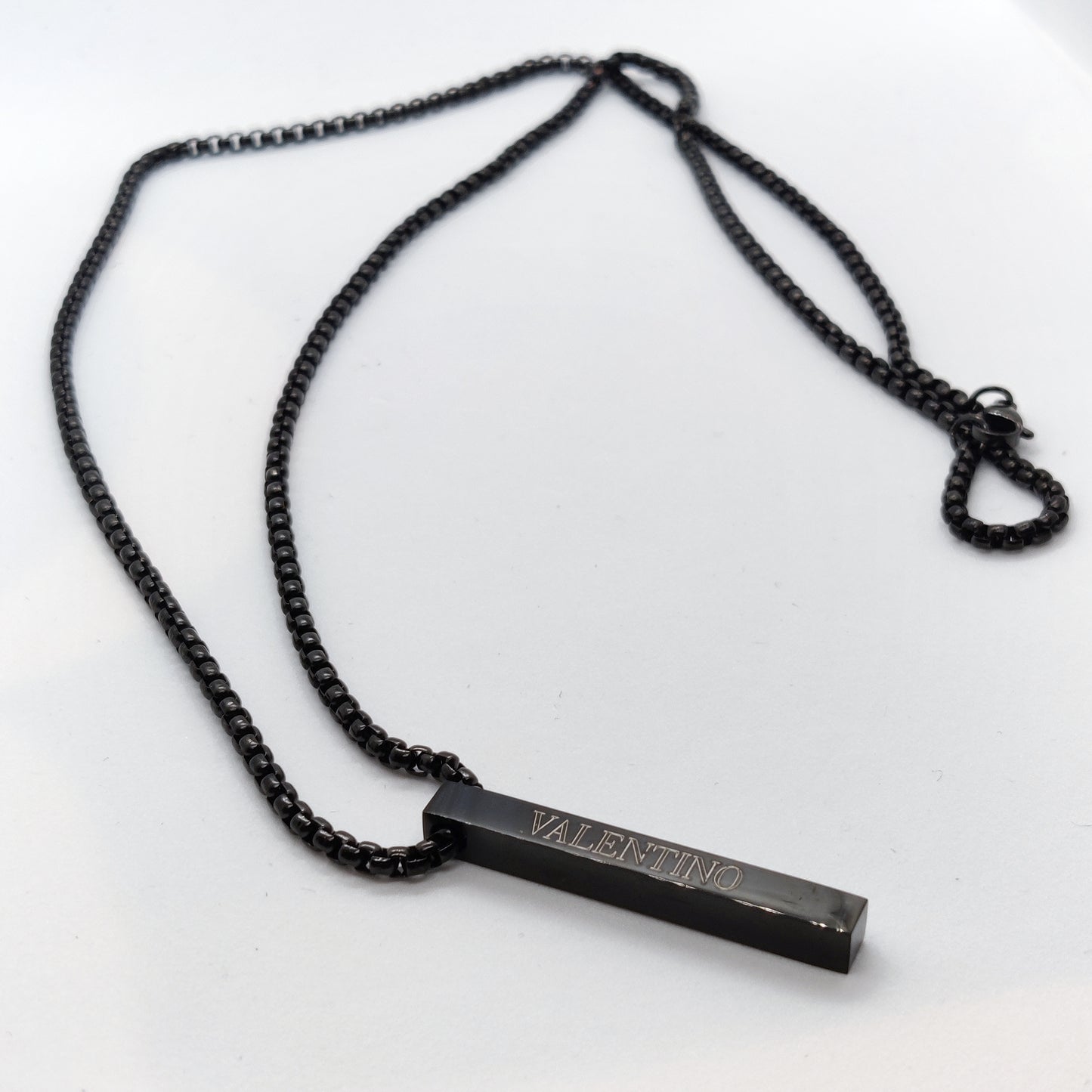 Val Long Black Titanium Necklace