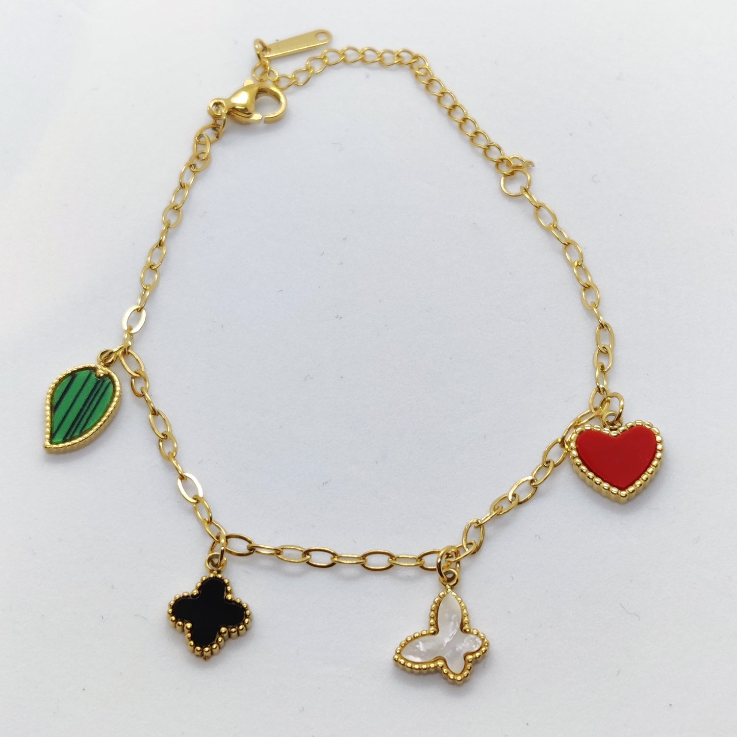 "Lucky Morphosis" 4 Charm 18K Gold Bracelet