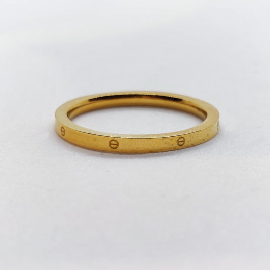 "Auger" 18K Gold Titanium Ring