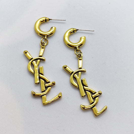 Y Dangle Stud Earrings