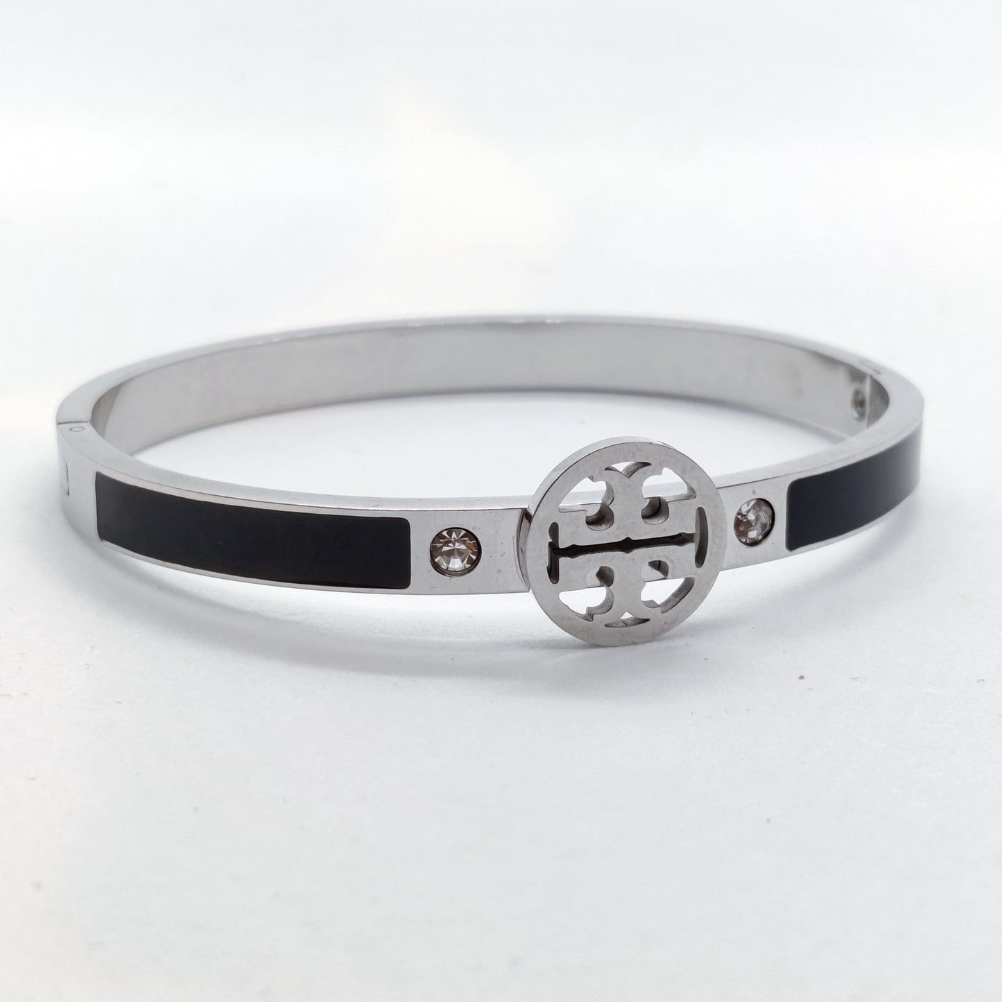 TB Black and Silver Bangle