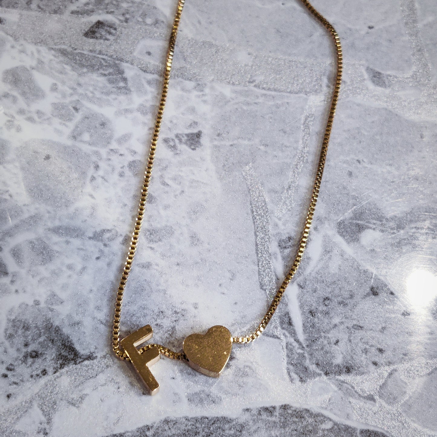 "Marking Territory" Adjustable Gold Letter Necklace