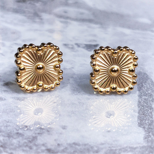 "Lucky" Clover 18K Gold Earrings