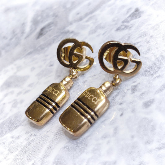 GG Bottle 18K Gold Earrings