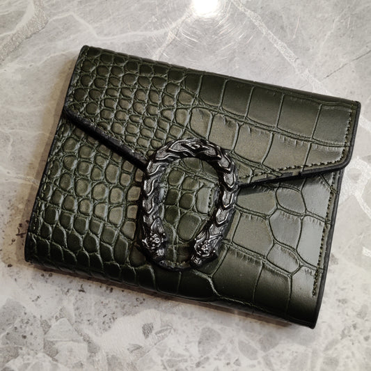 Snake Green PU Leather Wallet