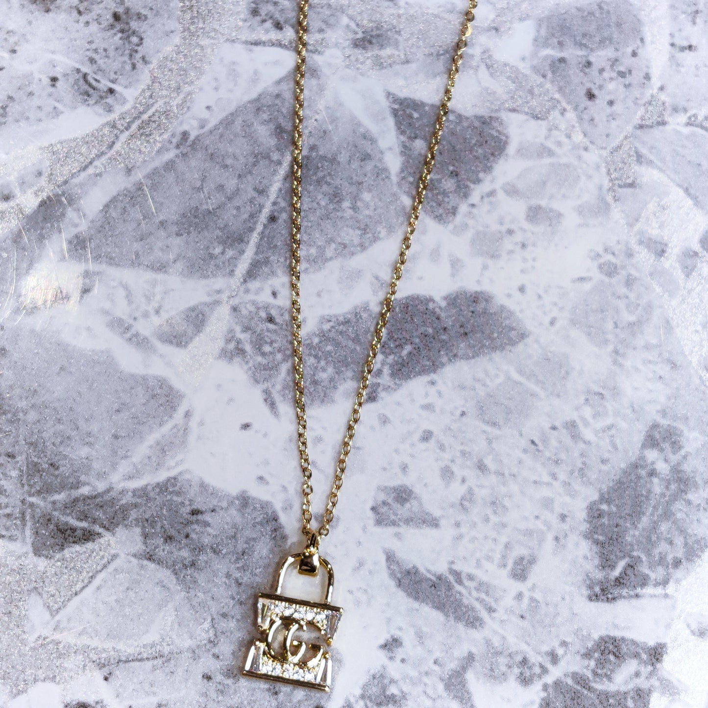 GG Bag Zircon Necklace