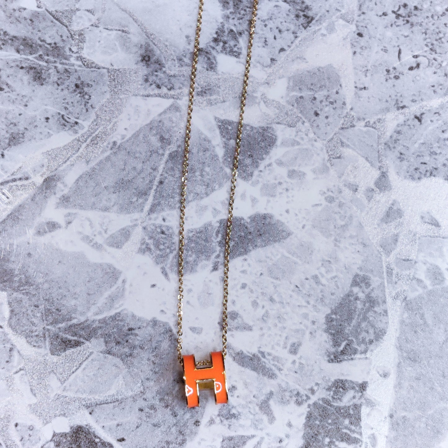 H Orange 18K Gold Necklace