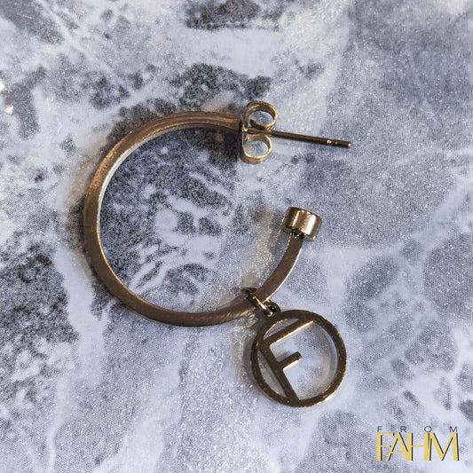 "From Fahm" Gold Hoop Earrings