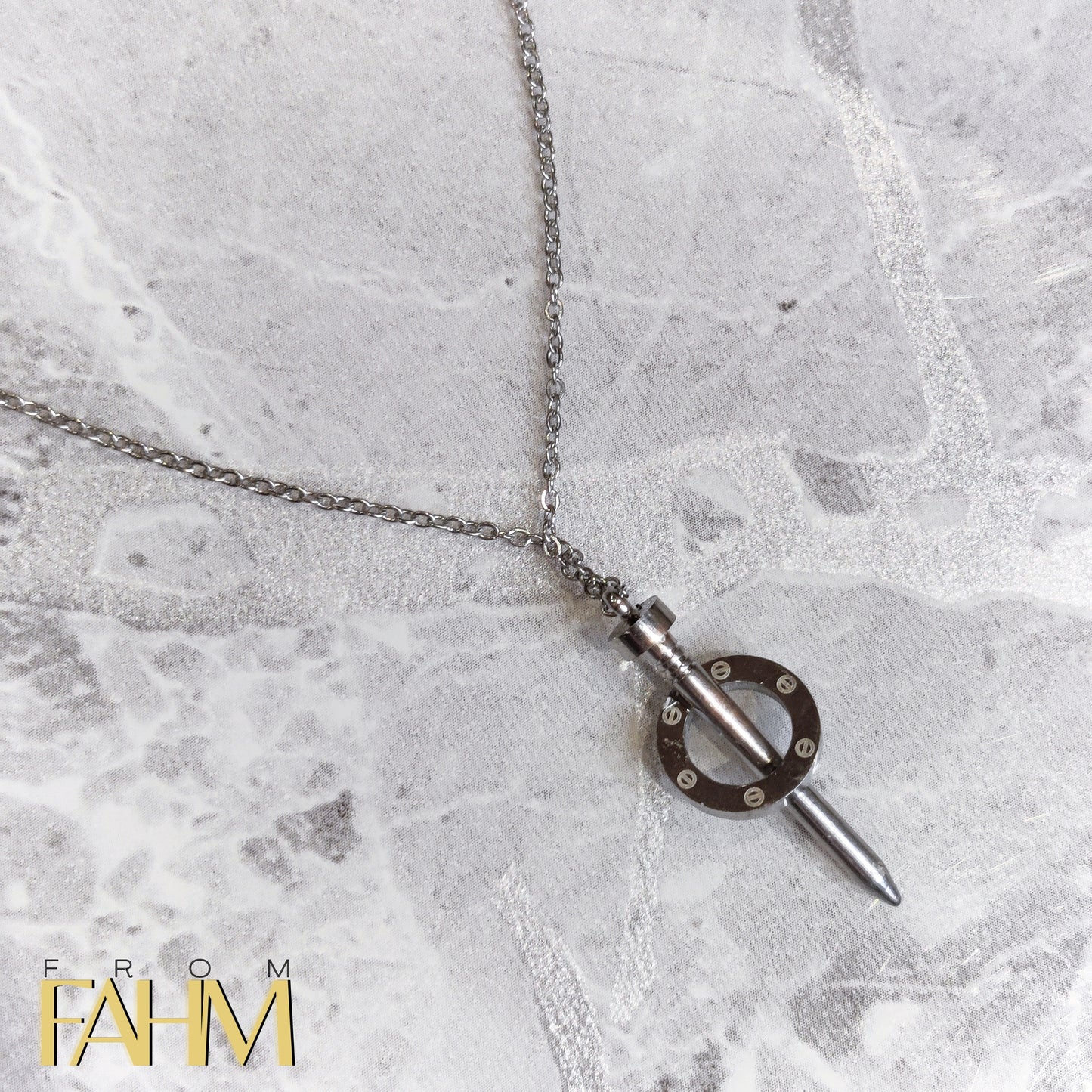 "Nailed It Again" Silver Nail Necklace