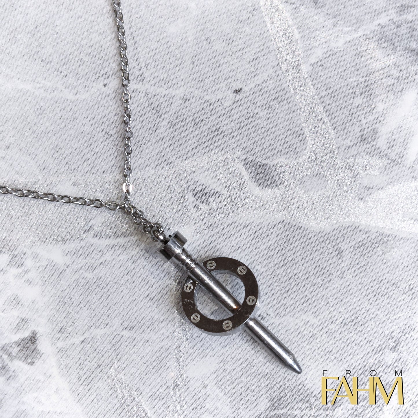 "Nailed It Again" Silver Nail Necklace